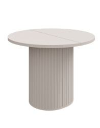 Rozkládací stůl Ovalio béžová 100(188) × 100 cm