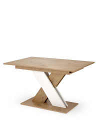 Rozkládací stůl Xarelto (130–175x85 cm), dub lancelot - bílý