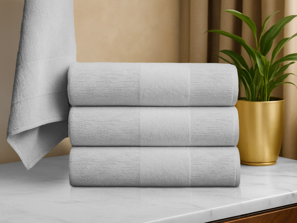 Ručník CARRARA 60x100 cm světle šedý, 100% bavlna