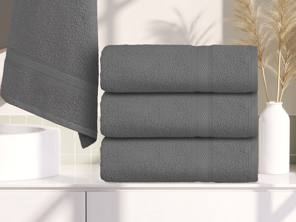 Ručník CLARYSSE ELEGANCE 60x110 cm šedý, 100% bavlna