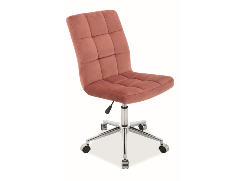 Růžová kancelářská židle Q-020 VELVET