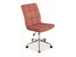 Růžová kancelářská židle Q-020 VELVET