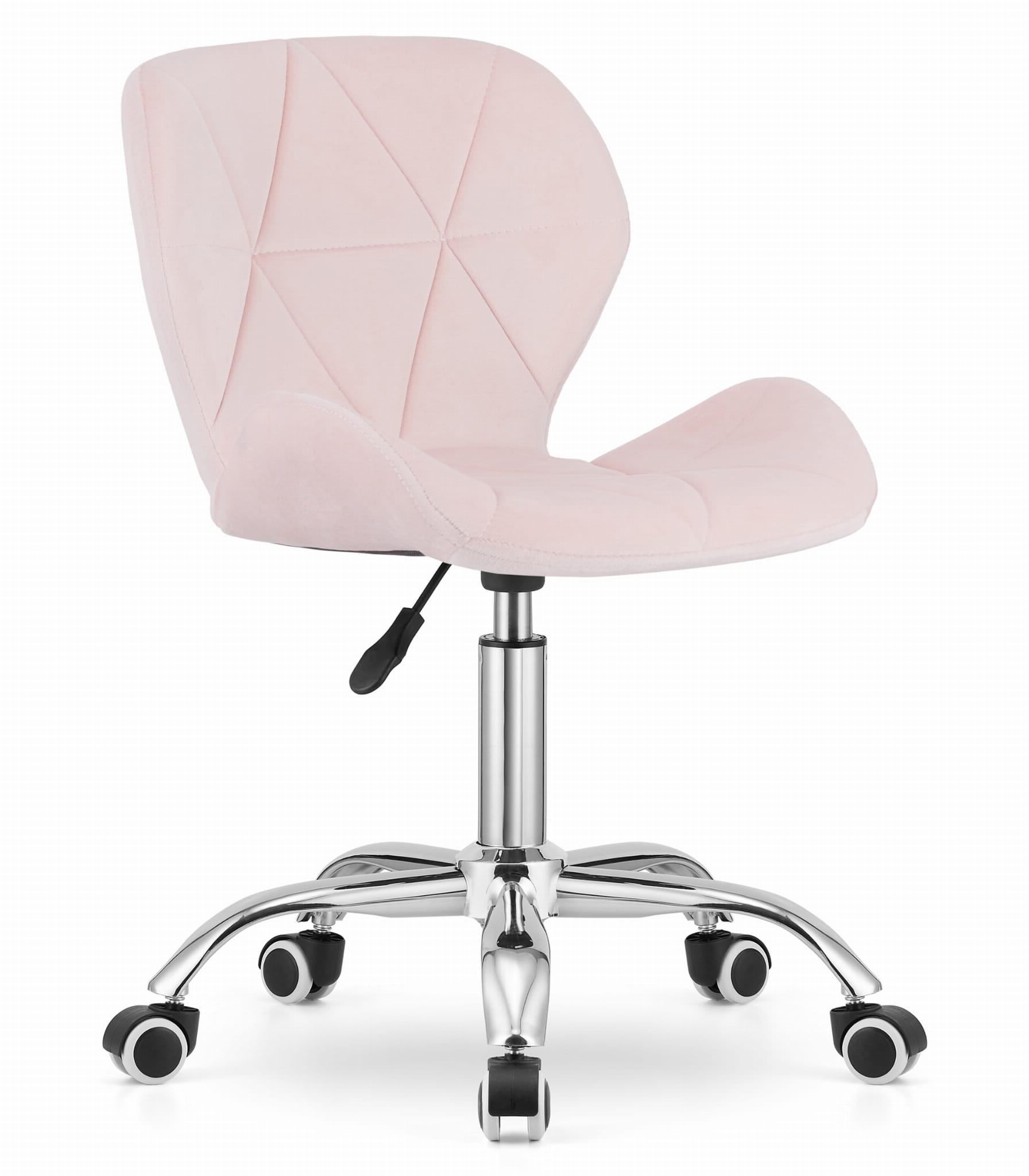 Růžové kancelářské křeslo AVOLA VELVET