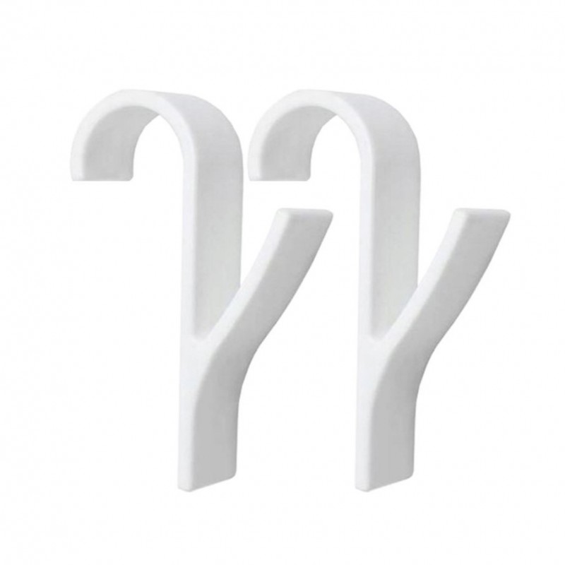 Sada 2 háčků na koupelnový radiátor SEZA, bílé