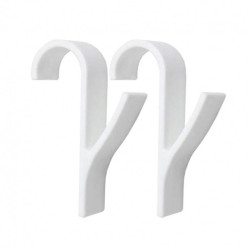 Sada 2 háčků na koupelnový radiátor SEZA, bílé