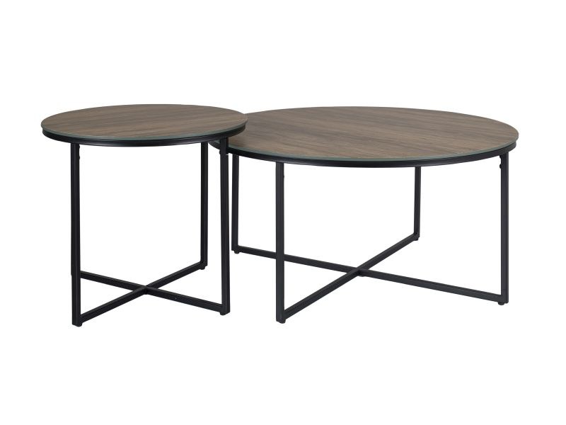 Sada 2 konferenčních stolků PALERMO I hnědá