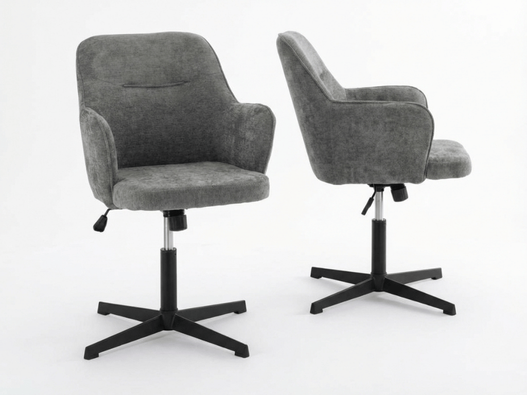 Sada 2 ks šedého kancelářského křesla NERIS