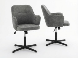 Sada 2 ks šedého kancelářského křesla NERIS