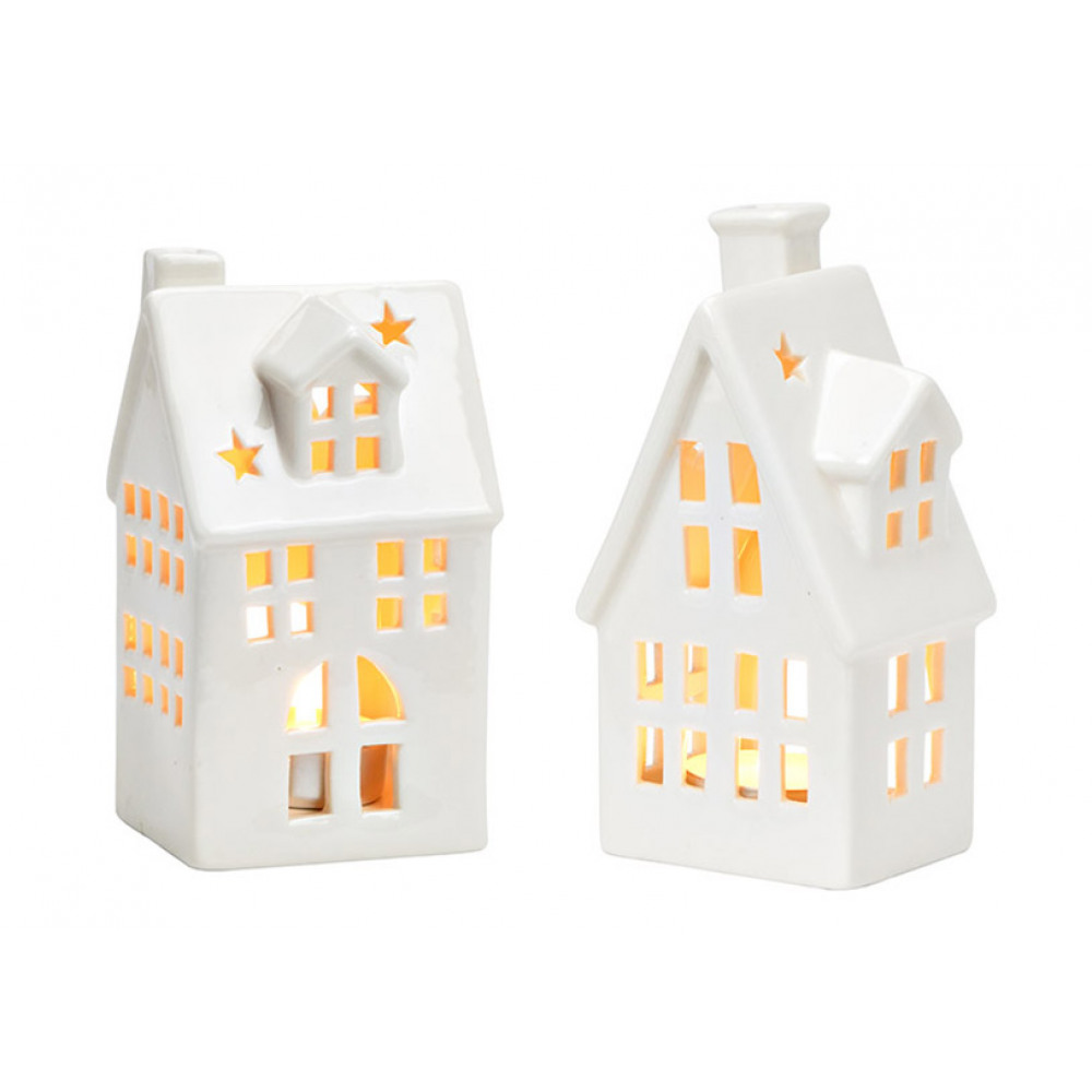 Sada 2 porcelánových svícnů WHITE HOUSE