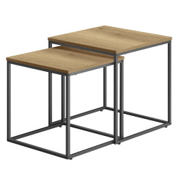 Sada 2ks konferenčních stolků QUADRO, dekor dub