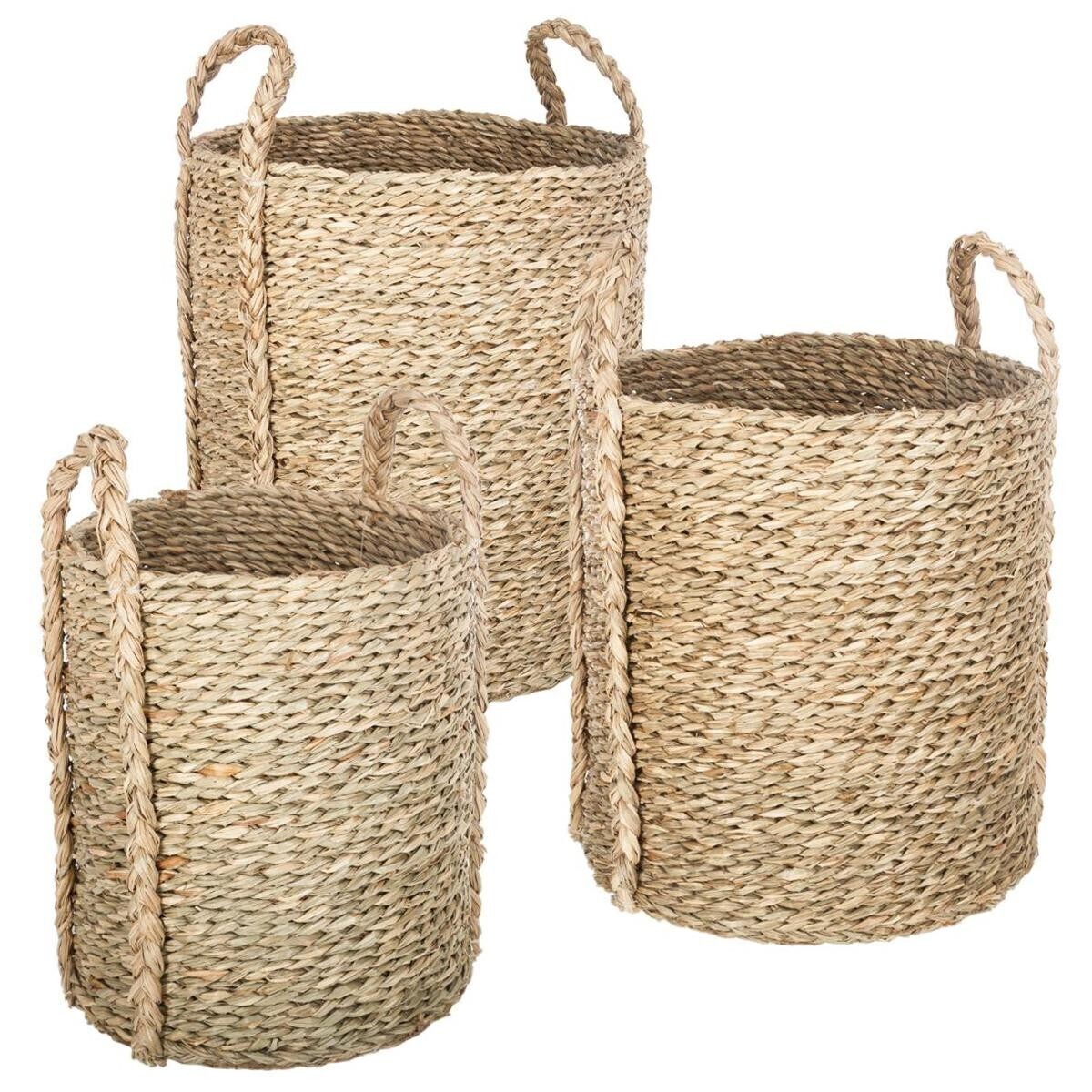 Sada 3 kulatých košů WICKER