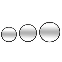 Sada 3 kulatých zrcadel s perforovaným rámem MONA