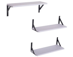 Sada 3 kusů polic Lamezia, bílá