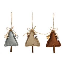 Sada 3 látkových vánočních stromečků CHRISTMAS TREE