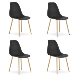 Sada 4 ks černých židlí OSAKA
