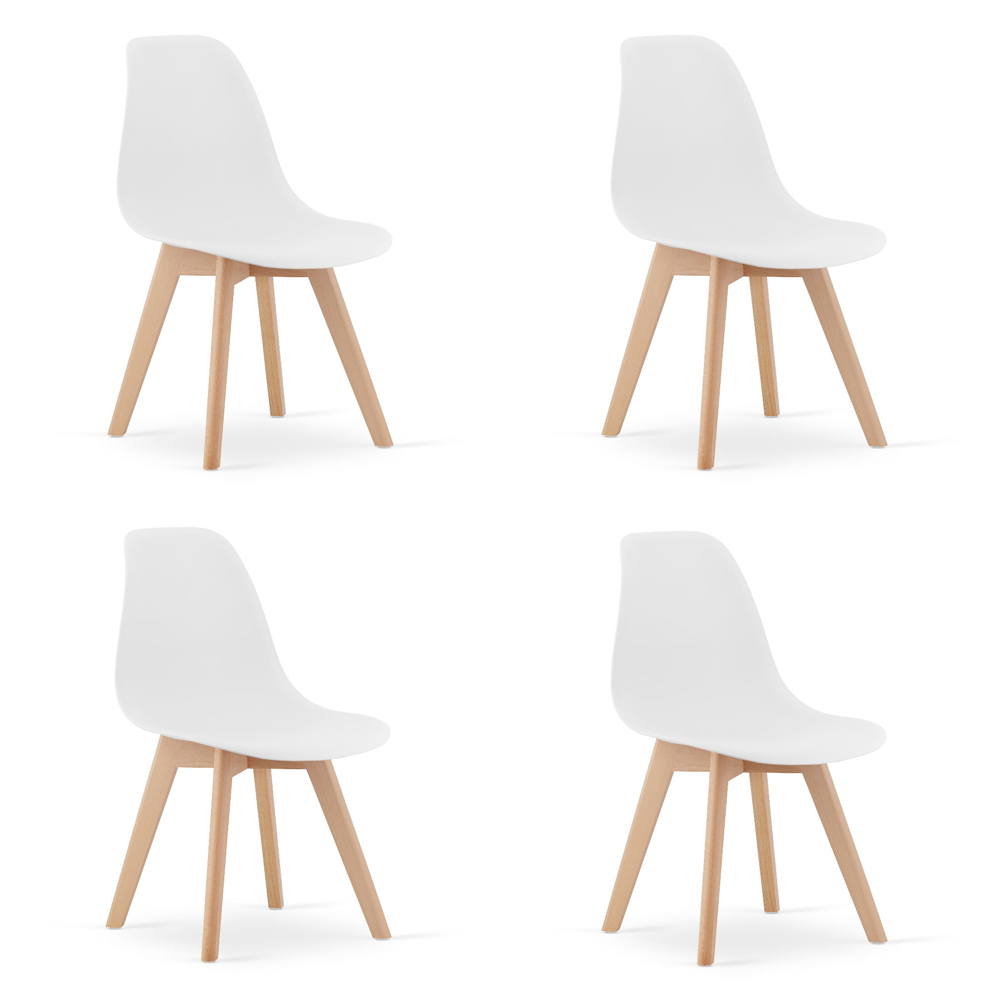 Sada 4ks jídelních židlí KITO bílých