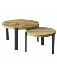 Sada dvou lavic Polo – dub artisan / černá