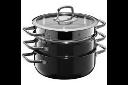 Sada hrnců WMF Fusiontec Compact 3 ks 22 cm 05.1561.5290 Nerezová/Černá