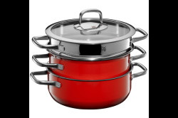 Sada hrnců WMF Fusiontec Compact 3 ks 22 cm 05.1562.5290 Nerezová/Červená