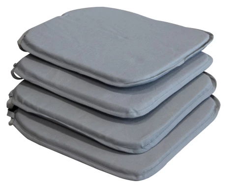 Sada podsedáků na židle (4 ks) Bella 38x38 cm, stříbrná