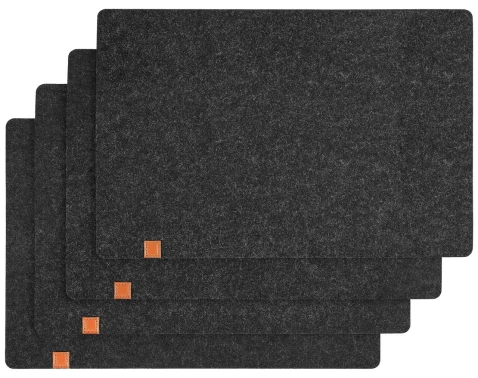 Sada prostírání (4 ks) LifeStyle 30x45 cm, černá