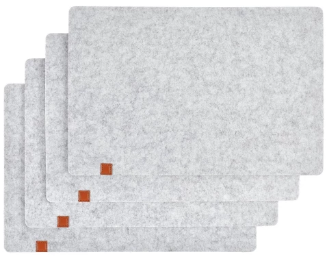 Sada prostírání (4 ks) LifeStyle 30x45 cm, světle šedá