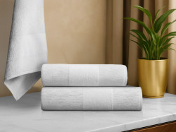 Sada ručníků CARRARA 1ks 60x100 cm a 1ks 40x55 cm 100% bavlna, bílá