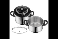 Sada tlakových hrnců Tefal Clipso+ CHEF 6 a 4,5 l P4552030 Nerezový/Černý