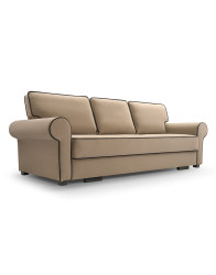 Sametová rozkládací pohovka Beti s ozdobným lemováním