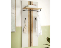 Šatní panel s poličkou Lima, béžová kašmír/dub evoke