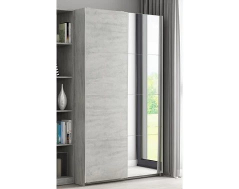 Šatní skříň Carlos 125 cm, šedý beton