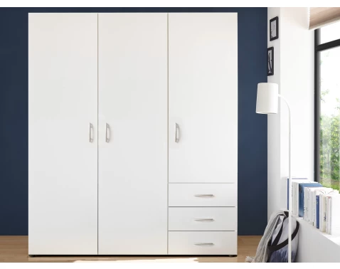 Šatní skříň Harry, 150 cm, bílá
