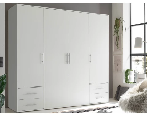 Šatní skříň Valencia, 206 cm, bílá