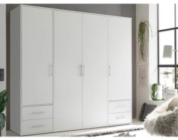 Šatní skříň Valencia, 206 cm, bílá