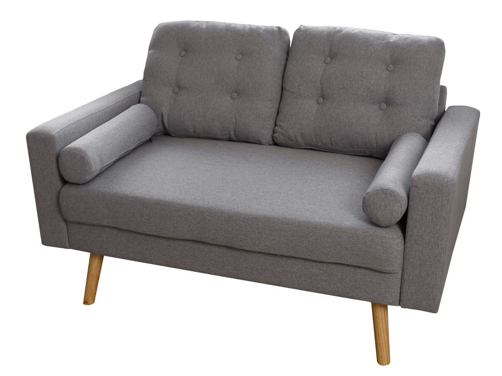 Šedá 2místná pohovka MANDI VELVET