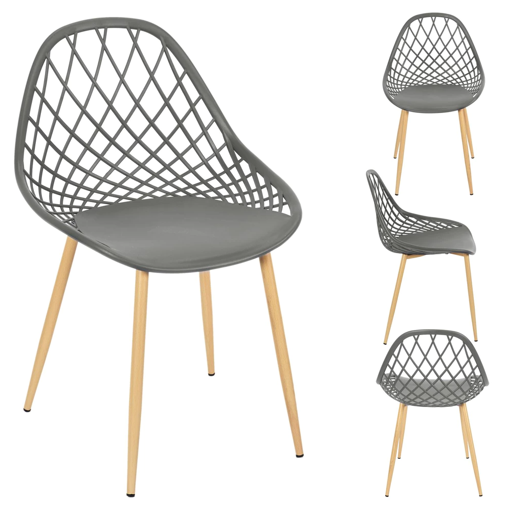 Šedá jídelní židle MALAGA