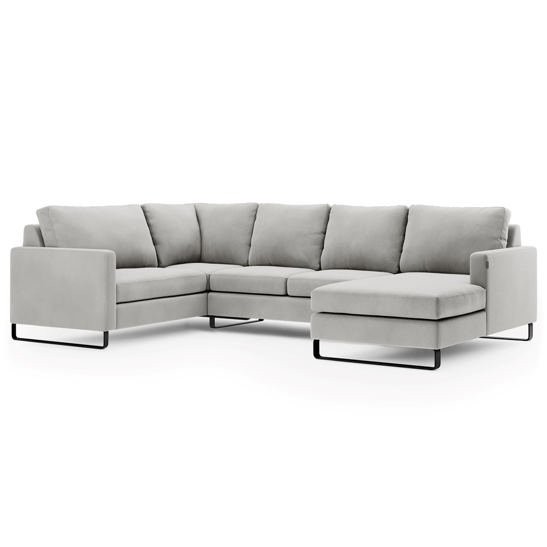 Šedá sedací souprava do U CORNER