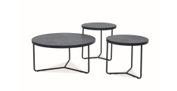 Šedá sestava konferenčních stolků DEMETER