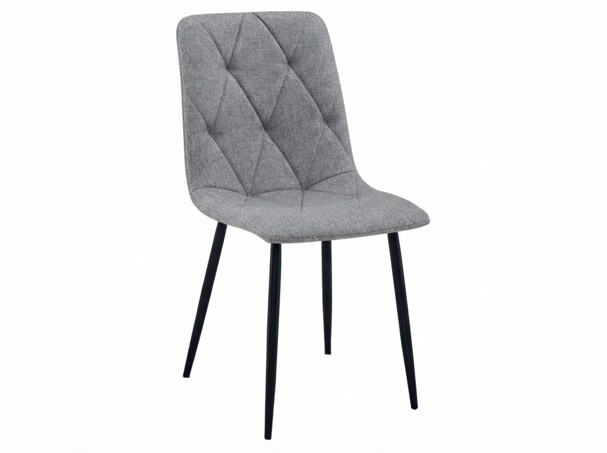 Šedá židle LIBRA PLATINUM GREY s černými nohami