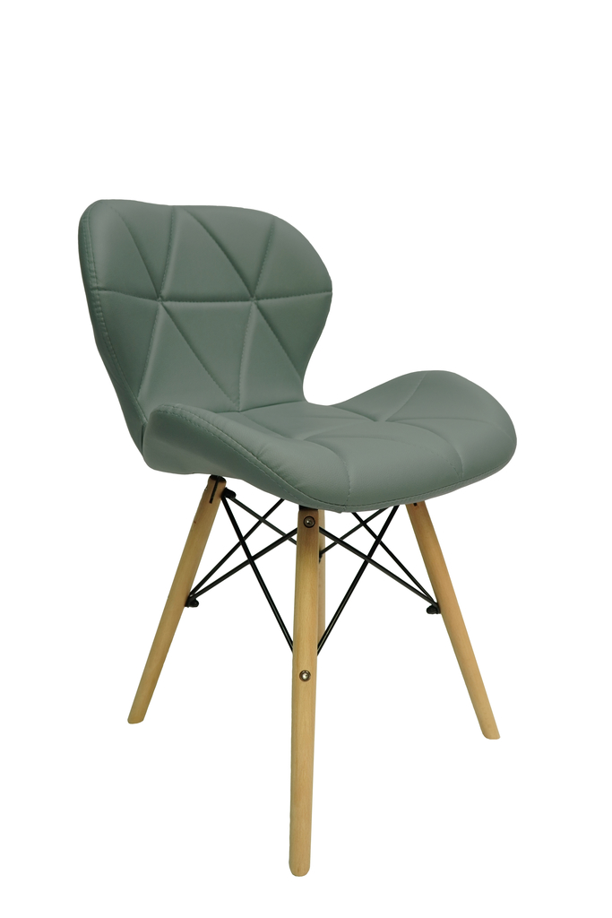 Šedá židle z eko kůže MATIAS