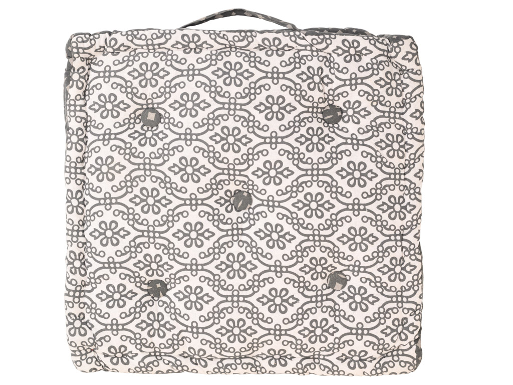 Sedací polštář na zem LINGE 45x43 cm, šedý