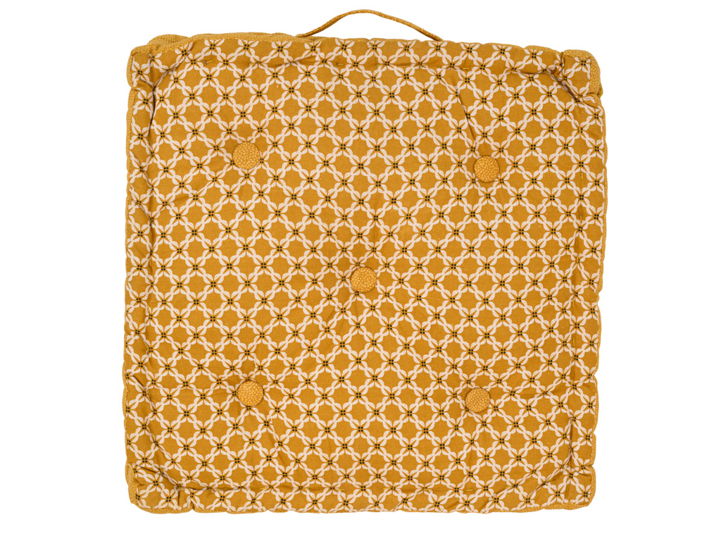 Sedací polštář na zem LINGE 45x43 cm, žlutý