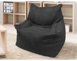 Sedací pytel Norvik, černá strukturovaná tkanina