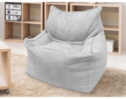 Sedací pytel Norvik, světle šedá strukturovaná tkanina