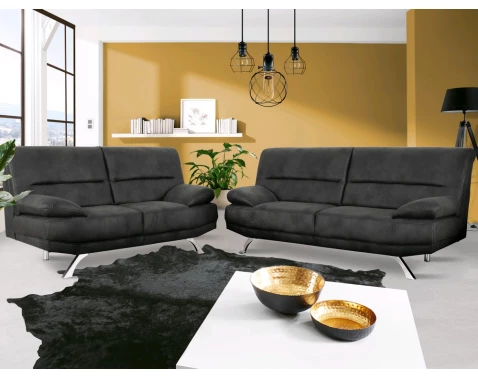 Sedací souprava Bruno 3-2, černá látka