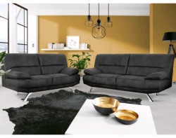 Sedací souprava Bruno 3-2, černá látka