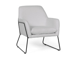 Šedé designové křeslo MILAN