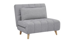 Šedé rozkládací křeslo BILLY