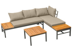 Šedobéžový zahradní set PANORAMA