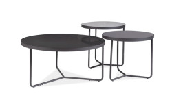 Šedočerná sestava konferenčních stolků ARTEMIDA